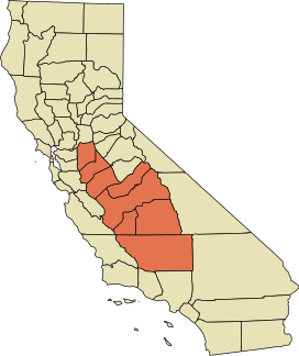 Map of San Joaquin Valley