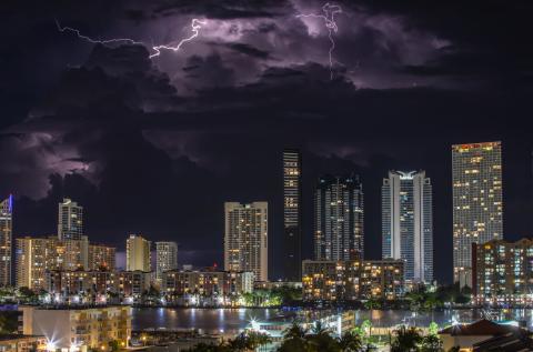 Miami in storm from Unplash!