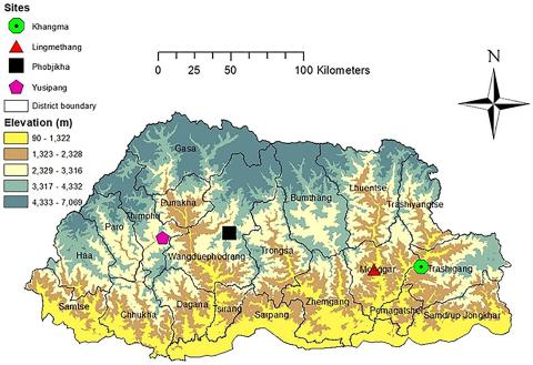 bhutan topography
